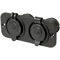 Talamex Doulbe Flush Frame With Usb 2.4a&standard Socket Zwart