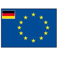 Talamex European With Small Germany Flag Blauw 50 x 75 cm