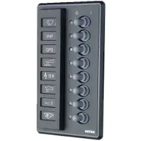 VETUS P8f Automatic Fuses Switches Panel Zwart