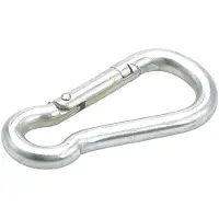 Talamex Carabiner Hook Galvanized 25 Units Zilver 90 x 9 mm