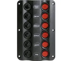 Talamex Swichpanel Wavedesign 6 Switches 12v Zilver