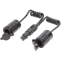 Blue Sea Systems Single Plug With Dual Socket Extension Zwart