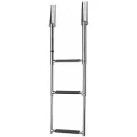VETUS Inox 3 Steps Telesco Transom Mounted Swim Ladder Zilver 880 mm