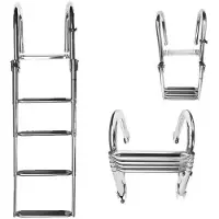 VETUS Inox 4 Steps Deluxe Synthetic Grip Swim Ladder Zilver 1600 mm
