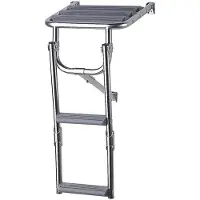 PLASTIMO Stainless Steel Platform Ladder Zilver