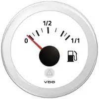 VDO View Line E-f 0-90ohm Dlrb Single Scale Fuel Level Instrument 12-24v Zilver 52 mm