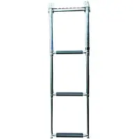 Oem Marine Stainless Steel 3030320 Telescopic Ladder 4 Steps Zilver