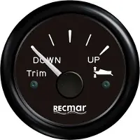 Recmar 0-190º Trim Position Indicator Zwart 51 mm