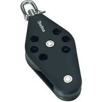 Barton Marine Fiddle Single Swivel Pulley 370kg 8 Mm Zilver 35 x 147 mm