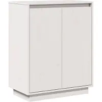 vidaXL Dressoir 60x34x75 cm massief grenenhout wit