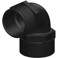 Trudesign M-f 2´´ Elbow Connector Zwart
