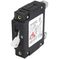 Blue Sea Systems C-series Single Pole Circuit Breaker Switch Zwart 5 A