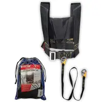 Lalizas Adult Double Iso Safety Line Harness 185 Cm Grijs