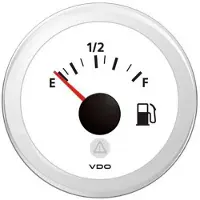 VDO View Line E-f 240-33ohm Single Scale Fuel Level Instrument Zilver 52 mm
