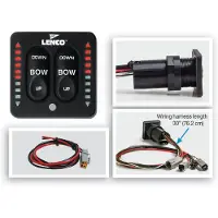 Lenco Marine Electric Trim Tab Switch Kit For Single Actuator Led Indicator Zwart