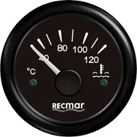 Recmar 40-120ºc Water Temperature Indicator Zwart 51 mm