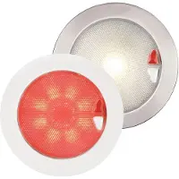 Hella Marine Stainless Steel Euroled 150 Warm White/red Led Light 4w Transparant