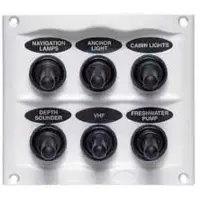 Bep Marine Waterproof Panel With 6 Switches Zilver