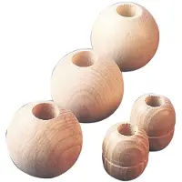 Talamex Parrel Beads 10 Units Beige 32 mm
