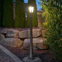 Fumagalli 1891 LED lantaarnpaal Artu Rut, zeewaterbestendig, IP55 Rut, zwart, Kunststof