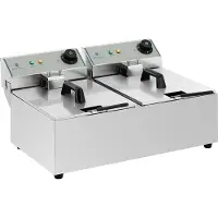 Royal Catering Elektrische dubbele frituurpan, 2 x 5 liter