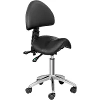 Physa Zadelstoel - 550-690 mm - 150 kg - Zwart