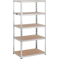 MSW Stellingkast - 90 x 60 x 180 cm - voor 5 x 175 kg - Grijs