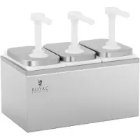 Royal Catering Sausdispenser - 3 pompen - 3 x 2 L