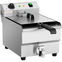 Royal Catering Elektrische friteuse - 13 liter - 3.200 W - aftapkraan - koude zone