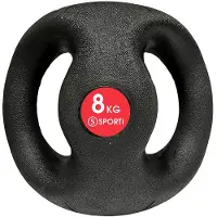 Sporti France Medicine Ball With Double Handles Zwart 8 kg