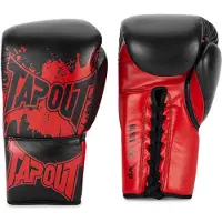 TAPOUT Angelus Leather Boxing Gloves Rood 10 oz R