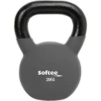 Softee Neoprene 20kg Kettlebell Zwart,Grijs 20 kg