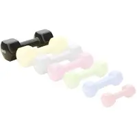 Sporti France Vinyl 5kg Dumbbell 2 Units Transparant 5 kg