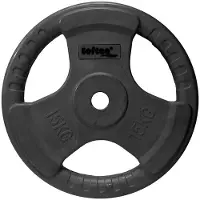 Softee Rubber Coated 15kg Plate Zwart 15 kg