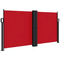 vidaXL Windscherm uittrekbaar 120x1200 cm rood
