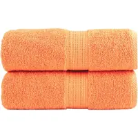 vidaXL Premium washandjes SOLUND 2 stuks oranje 30x30 cm 600 g/m2