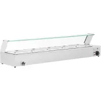 Royal Catering Bain Marie - 2,000 W - 5 GN 1/2 - Aftapkraan - Glasbeschermer