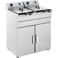Royal Catering Elektrische friteuse - 2 x 16 liter - 400 V - onderkast