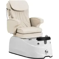 Physa Elektrische pedicurestoel - met verlicht voetenbad en massagefuncties - 105 W - 150 kg - crème