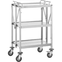 Usorteret Serveerwagen - 3 planken - 40x58 cm - 90 kg - opvouwbaar -