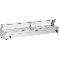 Usorteret Bain-marie - 5 x GN - 1/2 - afvoerkraan