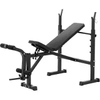 Gymrex Multifunctionele halterbank - belastbaar tot 100 kg - verstelbaar - 180-152° helling