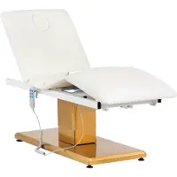 Physa Behandelstoel - 300 W - 190 x 65 x 60 - 73 cm - 200 kg - wit / goud