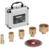 MSW Set diamantboren - voor haakse slijpers - 20 / 35 / 40 / 50 / 68 mm - diamantdoorslijpschijf 115 mm