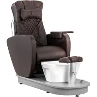 Physa Elektrische pedicurestoel - met voetenbad en 3 massagefuncties - 120 W - 200 kg - bruin