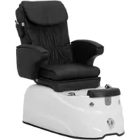 Physa Elektrische pedicurestoel - met verlicht voetenbad en massagefuncties - 105 W - 150 kg - zwart