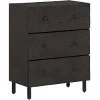 vidaXL Bijzetkast 60x33x75 cm massief mangohout zwart