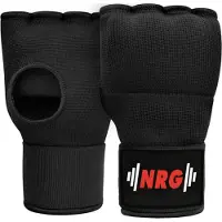 NRG Fitness Gel Binnenhandschoenen met Bandage - Zwart - S