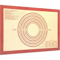 Intirilife siliconen bakmat in roodbruin met een afmeting van 40 x 60 cm - herbruikbare bakplaat kookgerei deegroll