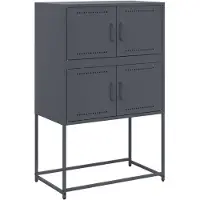 vidaXL Dressoir 68,5x38,5x107 cm staal antracietkleurig